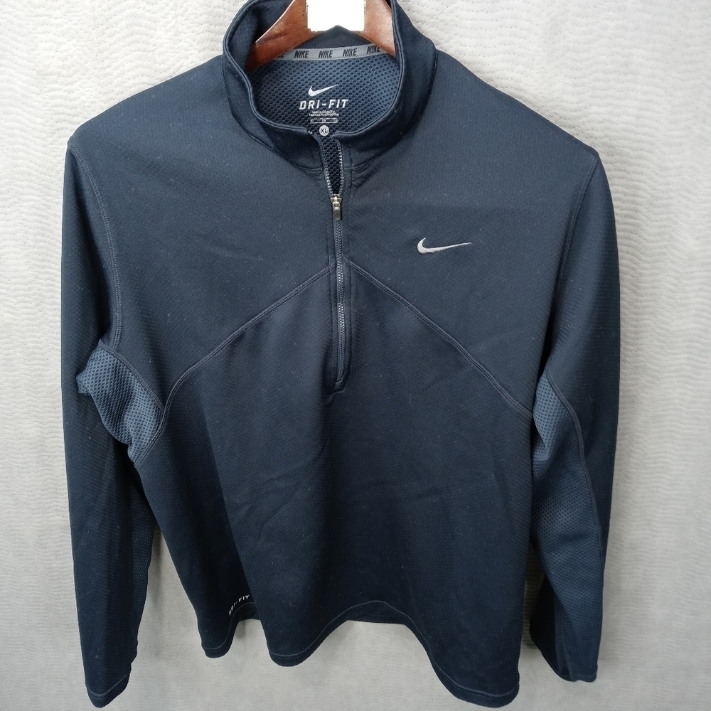 Nike Dri-Fit Jacket Men's Black Size: gull zip fleece XLarge. Pb2 405pem